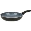 Crealys 529578 - Padella in alluminio AUTAN Ø 32 cm H 6 cm - Rivestimento antiaderente sano in ceramica effetto pietra - Colore grigio - Manico termoresistente in silicone - Tutti i piani cottura
