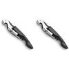 LACOR - 63044 - Cavatappi da cameriere Luxe, acciaio inox, cavatappi + apribottiglie + lama corta capsule, apribottiglie e apribottiglie 3 in 1 (Confezione da 2)
