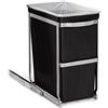 simplehuman CW1124 cestino a scomparsa, pattumiera da cucina, pattumiera sottolavello scorrevole, telaio in acciaio resistente, 30 L