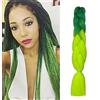 SEGO Extension Treccine Africane Afro Capelli Ricci Finti Trecce Lunghe 60cm Treccia Finta Fibre Braiding Braids Hair Sintetici 1 Bundle Crochet 100g # Verde Scuro mix Verde Oliva