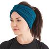 CHARM Paraorecchie Donna E Fascia Per Capelli Con Nodo Ampia 2 in 1, Copricapo Invernale, Turbante Chemio E Fascia Capelli Skincare Scalda Orecchie Blu Verde
