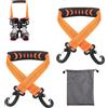 lasuroa 2pz Cinghie Scarponi da Sci con Borsa Portaoggetti, Cinghie Porta Sci Cinghie per Zaino Tracolla per Sci Tracolla per Pattini Guinzaglio per Pattini a Rotelle Accessori per Sci(Rosso)