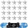 lasuroa 20pz Pentagram Stomp Pad Snowboard, Silver Snowboard Grip Pad Anti-Scivolo Snowboard Step Pads Accessori Invernali Neve Sci per Fornire Extra Grip