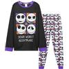 Disney The Nightmare Before Christmas Pigiama Lungo Ragazzo 2Pz - Regalo Bambino (Nero/Multicolore, 11-12 Anni)