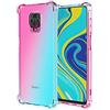 HUANGTAOLI Custodia per Xiaomi Redmi Note 9 Pro, Rinforzare la con Angoli Protettiva Silicone Colorato Bumper Cover per Xiaomi Redmi Note 9 Pro