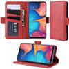 HualuBro Cover per Samsung Galaxy A20e, Flip Cover a Libro in Premium PU Pelle Portafoglio Leather Wallet Case Custodia per Samsung Galaxy A20e Cover, Rosso