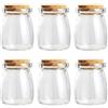 Magic Season Bottiglia Decorativa in Vetro Con Tappo in Sughero(100 ml Bottiglie di Budino 6 pz)