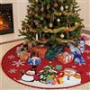 HESUSUSI Coperta Rotonda Per Albero Di Natale 90CM - Tessuto Non Tessuto Gonna Per Albero Grembiuli Rosso Per Ornamenti Natalizi