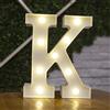 Tiardey Lettere Luminose a Forma di Simbolo a LED, lampade da Tavolo con tendone in plastica con Alfabeto,Festa di Compleanno per Matrimoni Tutti i Giorni a casa Appeso a Parete Decor-K