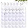 Winwild 42 Piccole Palline di Natale Bianche - 6 Palline in Plastica di Design Differente 3CM - Mini Decorazioni per Albero di Natale