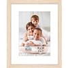 Icona Bay - Cornice rovere chiaro 20x25 cm con passepartout rimovibile per foto 13x18 cm - Cornice in legno composito in stile moderno - Tavolo o montaggio a parete - Collezione Bliss