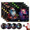 Miioto Tovagliette Natalizie, Tovagliette Americane Stoffa, Tovagliette Lavabili 4 Pezzi-Adatto per la Decorazione Della Tavola di Natale 30x45cm