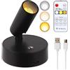 MIOBLUE Faretto LED di ricarica USB, con telecomando,3 temperature di colore, intensità variabile, wireless, con funzione timer, adatto per arte, piante, ritratti,1 pezzo
