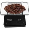 Topyond Bilancia da caffè Digitale con Timer, Bilancia da Cucina Digitale Ad Alta Precisione con Display, Azzeramento Automatico, Lavorazione in Metallo Spazzolato (batterie Incluse)