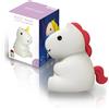 MegaLight Luce notturna per bambini | Cambio colore RGB | Luce bebè senza piccole parti ingeribili | Luce allattamento dimmerabile con timer | Luce notturna Unicorno con touch USB Maggy Magic