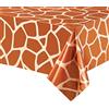 POPOYU 137 x 274 cm, giraffa in plastica, tovaglia safari, tovaglia giraffa per decorazioni per feste, decorazioni per feste di compleanno, per giungla e safari