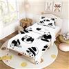 Morbuy Copripiumino Singolo 140x200 e 1 Federa 50x75, Set Copripiumino Singolo in Microfibra, Biancheria da Letto di Panda Stampa