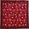 SalGiu Centrotavola Cucina Tavolo Decorativo Fantasia in Cotone Quadrato 90x90 cm (Cuori Bordeaux)