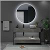 MICE COLLECTION Ledimex - OPOR001/90, Specchio LED da bagno, retroilluminato, rotondo, serie Oporto, varie misure disponibili (90 cm)