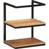 vidaXL Mensola da Parete 40x30x50 cm Legno Massello di Acacia e Ferro
