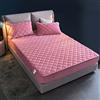 YUDEYU Strato Trapuntato Lenzuola con Angoli Tessuto in Morbido Pile di Cristallo Lenzuolo Singolo Matrimoniale Coprimaterassi Toppers Fitted Sheets (Colore : Giada Rosa, Taglia : 180x200cm+26cm)