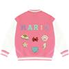 Pekdi Giacca Varsity personalizzata per ragazzi, ragazze, bambini, giacche da baseball con toppe lettera ciniglia nome Varsity Coat Baseball Capispalla con tasca per Back To School Compleanno Natale