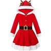 Nlaayong Vestito Natale Bambina,Completo Bambina Elegante Abito di Natale Neonata Vestiti Invernali