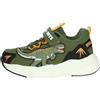 Bull Boys DNAL4573 Sneaker Dinosauri con luci T-Rex Verde (Verde, Sistema Taglie Calzature EU, Bambino Piccolo (2-5 Anni), Numero, Media, 32)