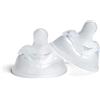 Herobility Capezzoli doppi in silicone anti-coliche, tettarelle per biberon, capezzoli a forma di seno, adatti per biberon Herobility e biberon ecologici, confezione da 2 (misura media)