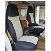 BREMER SITZBEZÜGE Coprisedili personalizzati, set di coprisedili per pilota e passeggero, compatibili con camper Fiat Ducato 812, nero/beige