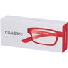 Bestmad Srl Occhiali da Lettura Glassio Cupertino Colore Rosso Gradazione +3,5 1 pz