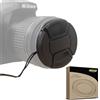 AMOPOFO Copriobiettivo per fotocamera da 77 mm, copriobiettivo o centrale, per Nikon, Canon, Sony e altre fotocamere DSLR (copriobiettivo da 77 mm).