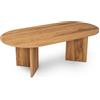 Hanah Home Modern Rustic Coffee Table, Lute, 120 x 60 x 40 cm, realizzato in 100% MDF, spessore: 18 mm, perfetto per spazi moderni in casa, ufficio e studio, design elegante e funzionale