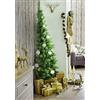 DMORA Albero di Natale Aosta, Mezzo Albero da parete artificiale extra folto, Albero effetto reale in PVC, 561 rami, Altezza cm 210
