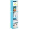 Furinno Pasir Libreria a 5 ripiani aperti, azzurro/bianco