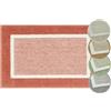 andiamo Tappetino da bagno antiscivolo Maui - Tappetino da bagno morbido e soffice - Tappetino da bagno antiscivolo lavabile 60 x 100 cm rosso ruggine