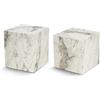 Hanah Home Side Table Set, melammina, Freesia Marble, Taglia Unica