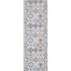 andiamo Tappeto a passatoia Marrakech con retro anti-rusching, motivo per cucina e corridoio, 70 x 200 cm, blu/grigio