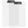 MSDADA 2 Pezzi Cartellina Portadocumenti A4 con Pinza, MSDADA Tavoletta Portablocco, Clipboard Trasparente, Utilizzata per Scuola, Eventi Domestici, Amanti Dell'arte, Ufficio e Seminari(Nero)