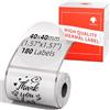 Phomemo M110 Etichette Trasparenti Tonde Autoadesive per Stampante per Etichette Phomemo M110/M220/M221/M200/M120/M100/M108/M150/M250/M260, 40 x 40 mm, 200 Etichette/Rotolo (Trasparente)