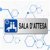 Nitek Targa Sala d'Attesa Adesiva in Alluminio Satinato 150 x 50 mm, Cartello Waiting Room per Porta, Studio Medico, Clinica, Ufficio e Centro Estetico
