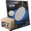 QWell® - 5 x pannello da incasso a LED rotondo da 20 W | 2200 LM 6000 K | Extra piatto da incasso | Efficienza energetica classe B | Durata utile 50.000 ore | Driver incluso, LEDx5Boni