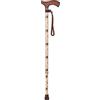 SPES S.R.L. Bastone da Passeggio Telescopico per Anziani con Manico in Legno - con Puntale Antiscivolo e Laccetto in Nylon - Regolabile in Altezza da 76 a 99 cm - Motivo Fantasia Elegante e Floreale per Donna