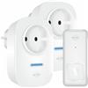 ELRO DB4000 Set campanello cinetico wireless - con 2 ricevitori plug-in con presa di corrente - Non richiede batterie