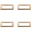IXTRIMA Placca compatibile ViMAR plana, Placche In Plastica set 4 pezzi 7 posti per sostituzione placche esistenti - si adattano perfettamente a supporto originale