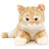 Uni-Toys - Gatto con pelliccia colorata (rosso-marrone), sdraiato - 38 cm (lunghezza) - Gattino di peluche - peluche