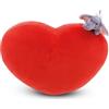 NICI cuscino Love elefante a forma di cuore 42x27cm con elefante di peluche 12cm rosso - Soffice cuscino morbido per bambini, bambine, neonati e amanti dei peluche - 61491