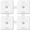 Heiman Rilevatore di Monossido di Carbonio (CO) Interconnesso, Sensore Elettrochimico 10 Anni, Allarme 85 dB, Batterie AA Sostituibili, Certificato EN 50291, Portatile per Casa (4 PCS)