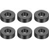 PATIKIL M6 Distanziali in Alluminio, 6pz Distanziali Metallici in Alluminio 6,2mm ID x 15mm OD x 5mm L Distanziatore a Vite in Alluminio Rotondo per Viti 1/4 o M6, Nero