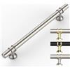 9BUILD 10 Pezzi Maniglie per Mobili da Cucina e Armadio - Distanza Fori 160MM, Nichel Spazzolato, Moderni - EU0044